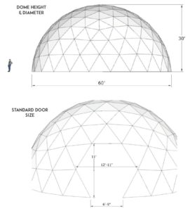 VOLO Dome 260 Dimensions