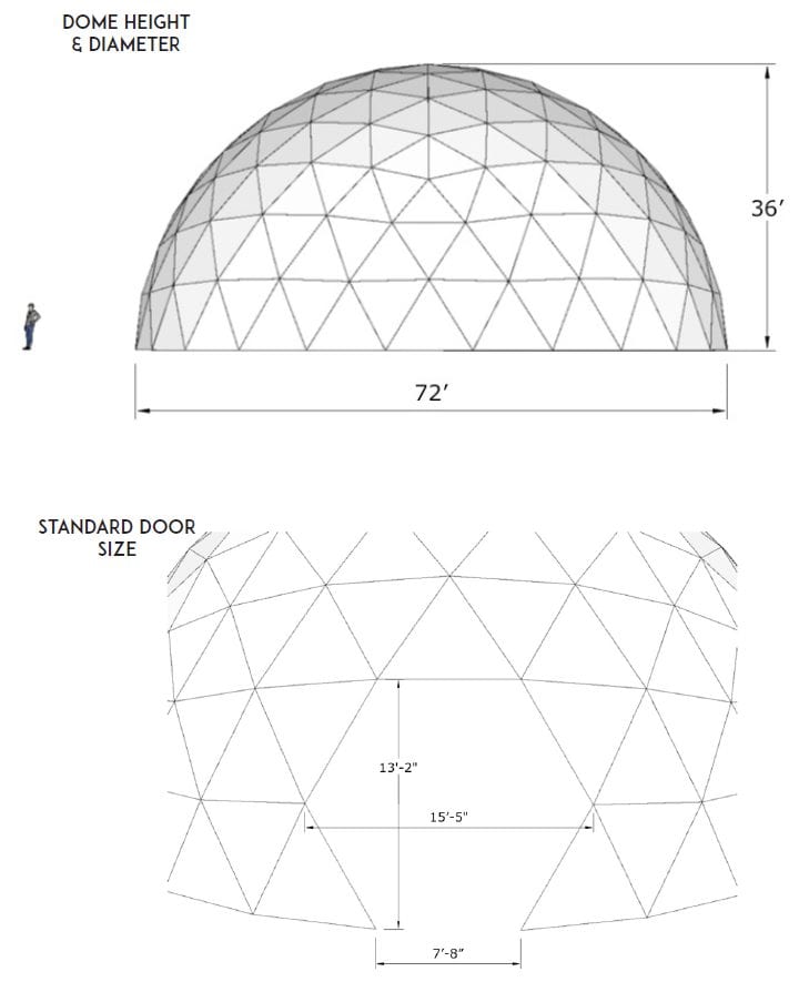 VOLO Dome 380 Dimensions